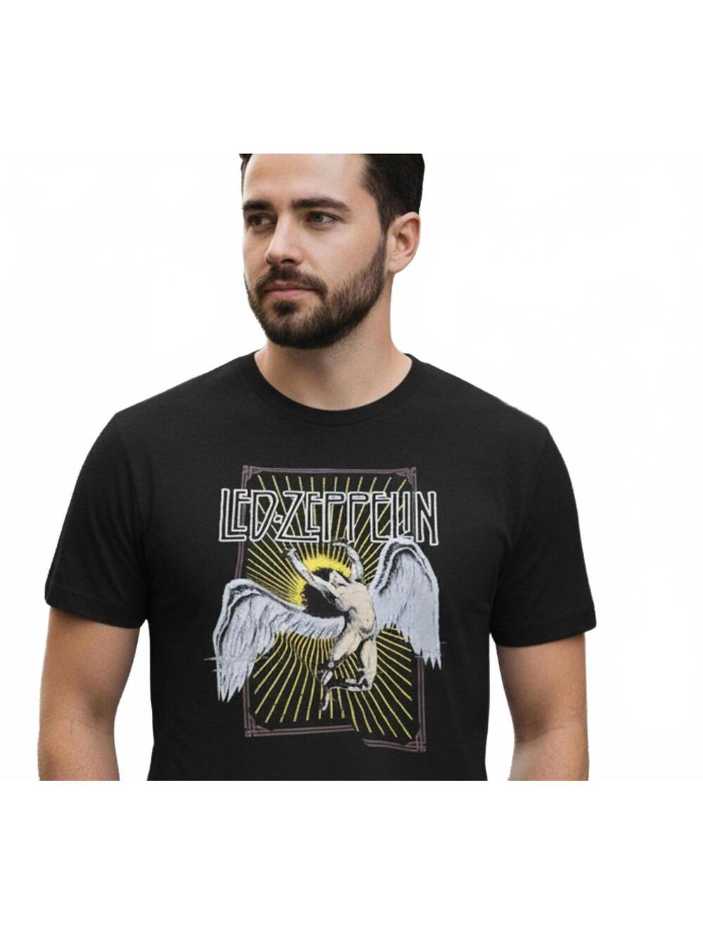 T-Shirt / Led Zeppelin Band Graphic T-Shirt / Men's Small Black Cotton Tee